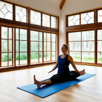 **

"A bright and airy yoga studio with large windows overlooking a peaceful garden. Several people are practicing yoga poses, guided by a friendly and experienced instructor. The atmosphere is calm and focused, with soft natural light filtering through the windows. fully clothed, appropriate content, safe for work, perfect anatomy, natural proportions, professional, family-friendly"

**