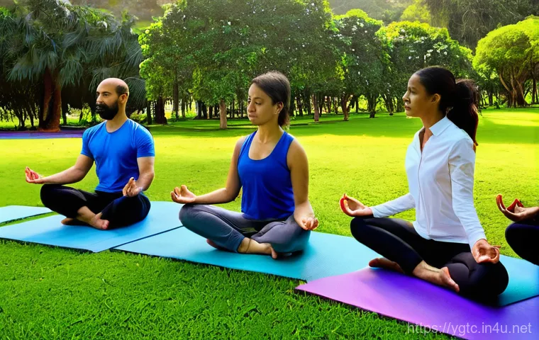 요가강사로서 네트워킹 하기 - **Image Prompt 1: Vibrant Yoga Instructor Community Connecting Online and Offline**
    A diverse gr...